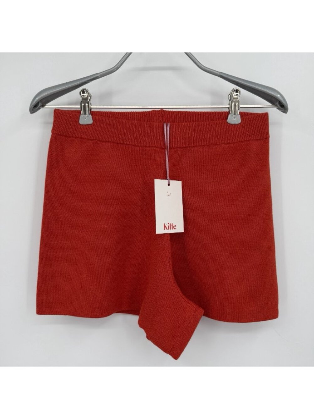 Kilte Collection Alex Knit Shorts in Cherry Red size 0/XS Cotton-Cashmere Blend